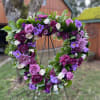 Standing spray heart wreath It&rsquo;s approximately 22 &ldquo; wide. Please specify colors
