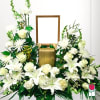 Designed to feature a 8x10 Photo and a standard urn.

Approx. 28H x
