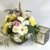 A Large Gold Mercury Glass Cube Vase is the perfect keepsake for