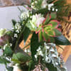 This Crown Made with Premium Greenery, Succulents, and Flowers.  Let us