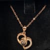 This preserved rose with a rose gold tone necklace is the perfect
