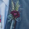 Shot Gun shell boutonniere filled with your choice of fresh or silk