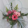 Delightful arrangement with Roses and Gerberas.  What&#039;s not to love? 