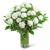 Our white carnations in a vase are a perfect gift for any