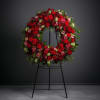 Condolences flower arrangement. All real flowers. Some flowers may vary due to