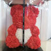 A gorgeous teddy bear made of super soft artificial roses. LONG-LASTING: It