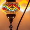 Handcrafted in Turkey, these mosaic table lamps add a pop of color