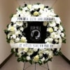 36&quot; POW-MIA WREATH ON EASEL WITH TWO HORIZONTAL PRINTED BANNERS FOR ARLINGTON