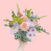 Beautiful, colorful combination of seasonal spring pastel blooms
