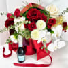 Unlimited Love is an arrangement made in a heart shaped box of