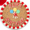 A delectable giant cookie, decorated as a birthday cake, is the perfect