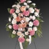 The Pastel Floral Sympathy Standing Spray is a beautiful funeral gift to