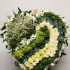 Large Standing Heart Spray. Striking floral expression of the impact that the