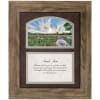 Our framed remembrance pieces are made of durable polyresin and glass. They