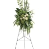 Peaceful white roses and gorgeous green hydrangea create an unforgettably elegant spray