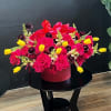 50 Roses, 1 Dozen Of Tulips, 1 Dozen Of Ranunculus, Santa, Box