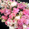 Peonies, 50 Roses, Hydrangeas, Orchids, White Ceramic Base