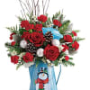 Pour on the Christmas charm with this radiant red bouquet, beautifully arranged