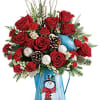 Pour on the Christmas charm with this radiant red bouquet, beautifully arranged