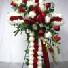 25 white carnation,20 red carnation,5 white snapdragon,12 red roses ,white baby breath