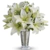 This classic silver and white arrangement is a stunning way to let