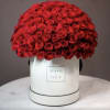50 red roses. box