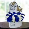 Say &quot;I love you&quot; with our &quot;Sky Bliss&quot; arrangement, a heart-shaped box