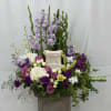 Urn arrangement DOES NOT INCLUDE &quot;Lord&#039;s Prayer Plaque&quot; pictured. 
The DELUXE version