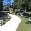 Beautiful all white roses, daisies, carnations and other flowers  pew side