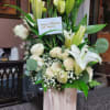Beautiful offering of love, to show your condolences, a composition of roses