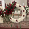 Round wreath arrangement. 