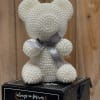 Luxury Pearl teddy bear 
Always and Forever Yours 
Measures 7.5x4 in approximately