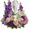 This elegantly sculpted angel is a comforting symbol of love and peace.