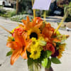 An orange and yellow bouquet perfect for the Autumn time.