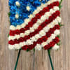 This stunning red, white and blue standing tribute easel is a glorious