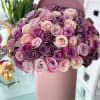 50 Blush Color Roses Arranged Nicely In A Light Pink Box 
Each