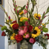 Gorgeous colorful large showy display for special occasions including funerals, weddings and