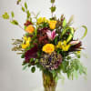 fall flowers arranged in a vase