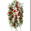 mixed red and white flowers for  the funeral service of your