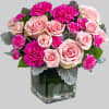 Talk about a pink-me-up! Brighten anyone&#039;s day with this cheerful rose arrangement.

DETAILS
This