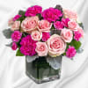 Talk about a pink-me-up! Brighten anyone&#039;s day with this cheerful rose arrangement.

DETAILS
This