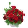 A classic holiday bouquet of flowers, Fireside Frasier and Berries is a