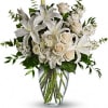A lovely bouquet to soothe and comfort, a variety of white and