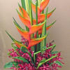 arrangement of Heliconia, aranda and james story orchid