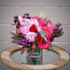Beautiful design including all premium fresh flowers: peony or dahlia (SEASONAL), rose
