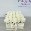 Step into an enchanting garden where the beauty of pristine white roses