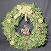 Christmas Reindeer wrapped in wreath