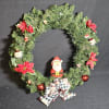 Santa wreath with Christmas decorations