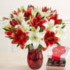 These radiant red and white blooms are paired together, bringing joy and