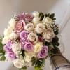 Beautiful pale pastel colors roses hand tied round presentation bouquet, can be